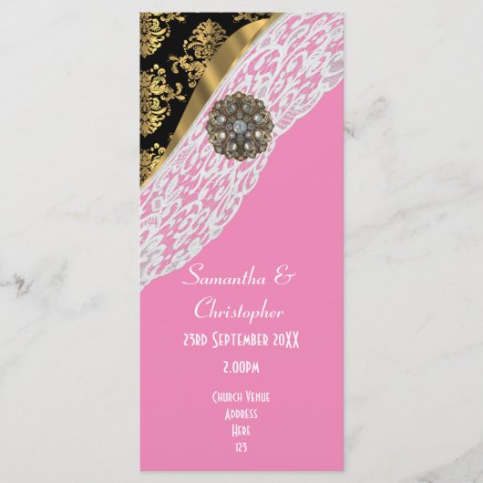 Het programma voor de bruiloft van de Roze zwarte (Voorkant)