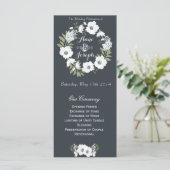 Het programma voor de zwarte en witte bruiloft (Staand voorkant)