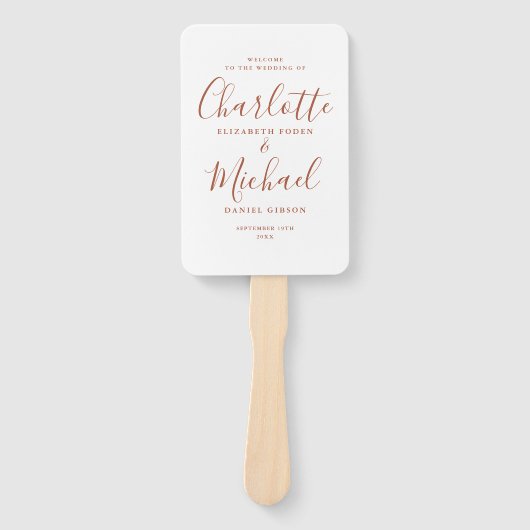 Het programma voor het bruiloft van het Manuscript Handwaaier (Voorkant)