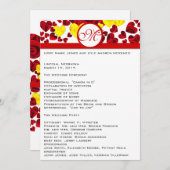 Het programma voor het huwelijk van Gele en Rode R (Voorkant / Achterkant)