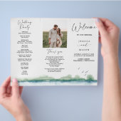 Het programma voor het huwelijk van het bergmeer v flyer (Hand)