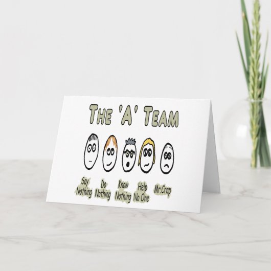 Het projectbeheer van het A-team Kaart (Voorkant)