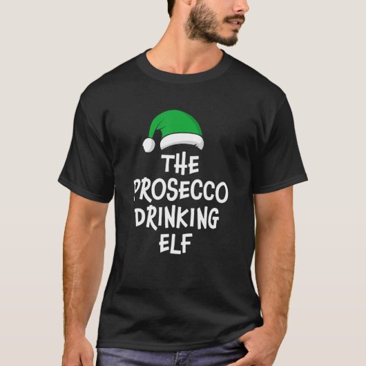 Het Prosecco Drink Elf T-shirt (Voorkant)