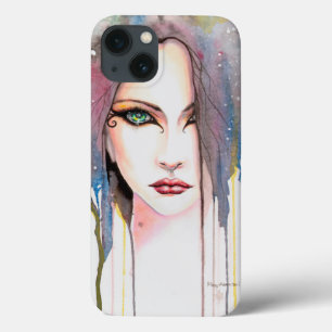 Het Psychische Waterverf Modern Kunst Portret iPhone 13 Hoesje