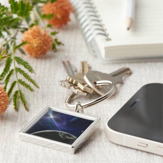 Het pulsaraardsysteem sleutelhanger (Zijkant)