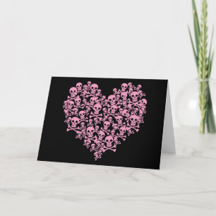 Het punk Roze Hart van de Schedel Kaart