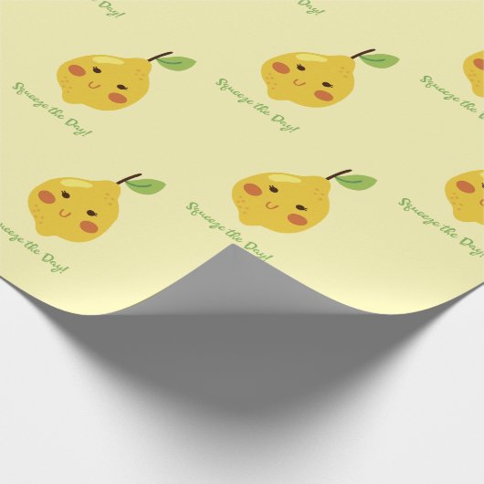 Het Punny Lemon Pattern van de Dag drukken Cadeaupapier (Hoek)