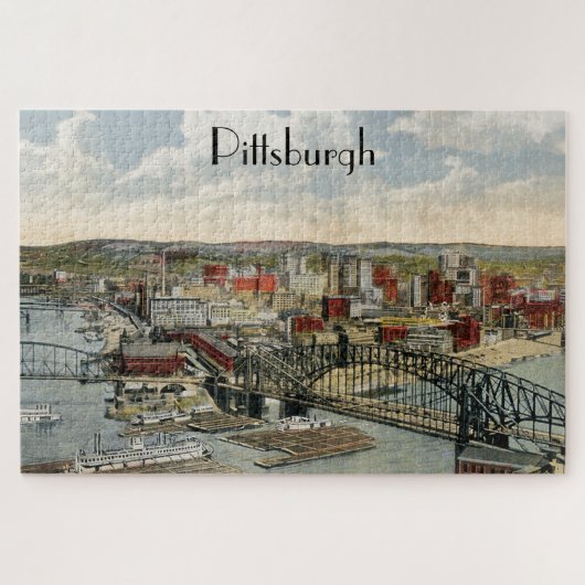 Het punt Pittsburgh van 1931 Grote puzzel Legpuzzel (Horizontaal)