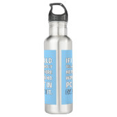 Het punt van dansen Quote Tall Water Bottle Waterfles (Achterkant)