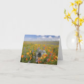 Het Puppy Notecard van de lente Kaart (Gele Bloem)
