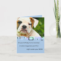 Het Puppy van de buldog Al Wenskaart van de