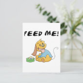 Het puppy voedt me T-shirts en Giften Briefkaart (Staand voorkant)