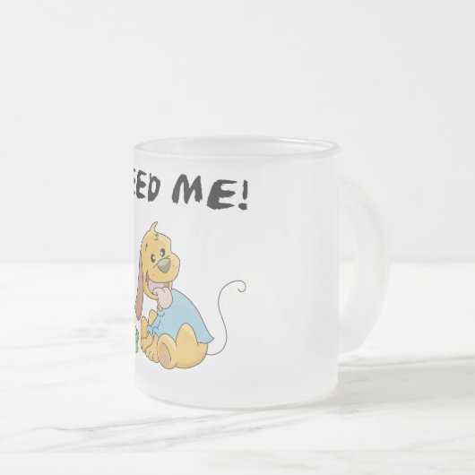Het puppy voedt me T-shirts en Giften Matglas Koffiemok (Voorkant rechts)