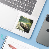 Het "Quiet Lake Uitzicht" Sticker (Laptop met iPhone)
