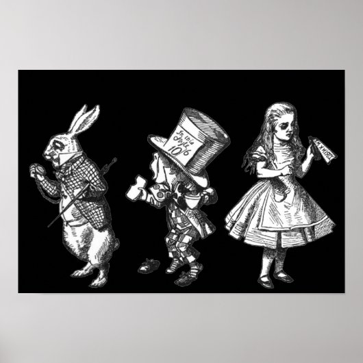 Het Rabbit, het Hatter & Alice Wonderland Poster (Voorkant)