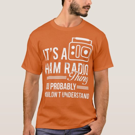 Het radioamateur van de exploitant van het radiove t-shirt (Voorkant)