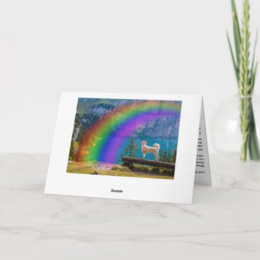 Het Rainboogbrug gedicht, ter nagedachtenis van ee Bedankkaart (Achterkant)