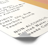 Het Rainbow Wedding Drink Menu Sign van Modern Ret Poster (Hoek)