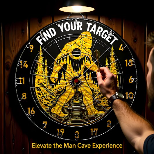 Het raken van Bullseyes en Bigfoot Dreams Dartbord