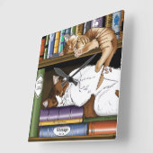 Het raken van de Boeken Vierkante Klok (Hoek)