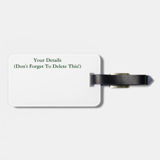 HET RAM BAGAGELABEL (Achterkant horizontaal)