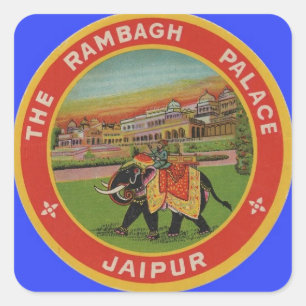 Het Rambagh Palace Hotel - Jaipur India - Reizen Vierkante Sticker