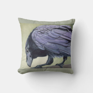 Het Raven Sierkussen Black Crow Diablo kunstwerk