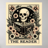 Het Reader Skeleton Tarot Kaart Poster (Voorkant)