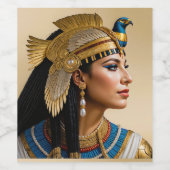 "Het Realisme van Cleopatra VII: een portret" Wijn Etiket (Enkel label)