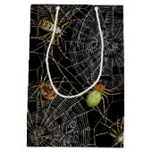 Het realistische Web Pattern van Spinnen Medium Cadeauzakje (Achterkant)
