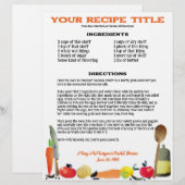 het recept van het recept van groente - en fruitgr (Voorkant / Achterkant)