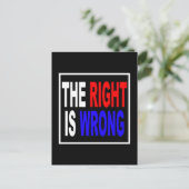 Het recht is Verkeerd Briefkaart (Staand voorkant)