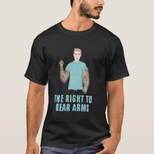Het recht op Beer Arms Funny 2nd Amendment Pun T-shirt