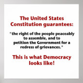 Het recht op vergadering - hoe ziet democratie eru poster (Voorkant)