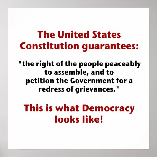 Het recht op vergadering - hoe ziet democratie eru poster (Voorkant)