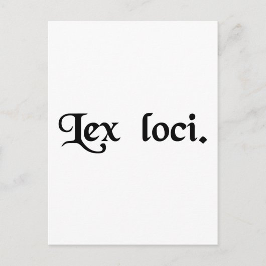 Het recht van de plaats. briefkaart (Voorkant)