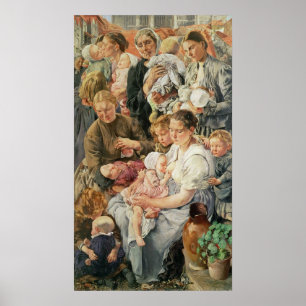 Het rechterdeelvenster Vrouwen uit de leeftijdskla Poster