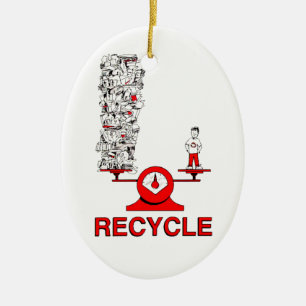 Het recyclene Ornament van het Afval