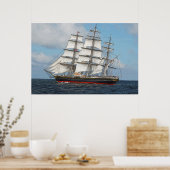 Het Red Tall-schip 36 x 24 poster (Keuken)