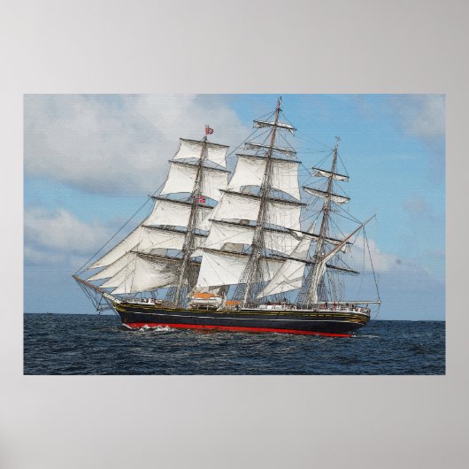 Het Red Tall-schip 36 x 24 poster (Voorkant)