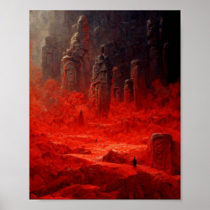 Het Red Vale Fantasy Science Fiction Art Poster