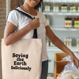 Het redden van de aarde heerlijk schattige kruiden tote bag