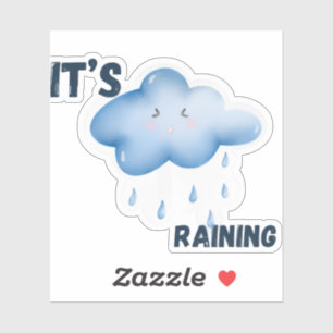 Het regent esthetisch weer  sticker