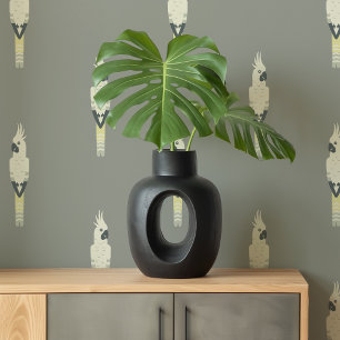 Het regent kaketoes op Grey Behang