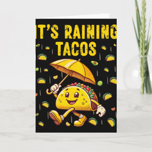 Het regent taco's Grappige taco-liefhebbers Kinder Kaart
