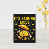 Het regent taco's Grappige taco liefhebbers Kinder Kaart (Gele Bloem)