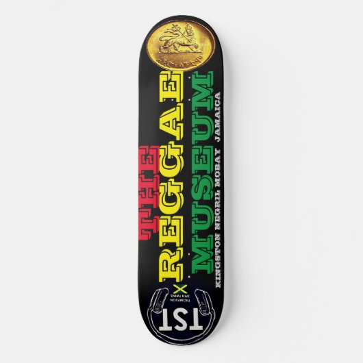 HET REGGAE MUSEUM 8 1/2" Skateboarddek Skateboard (Voorkant)