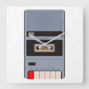Het Registreertoestel van het Cassettebandje Vierkante Klok