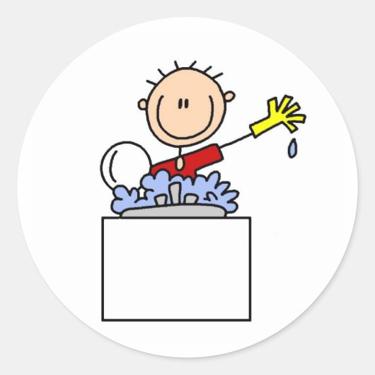 Het reinigen van de gerechten Sticker (Voorkant)