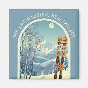 Het Remarkables Nieuw-Zeelandse skigebied souvenir Magneet